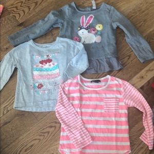 3 toddler long sleeve shirts, size 5